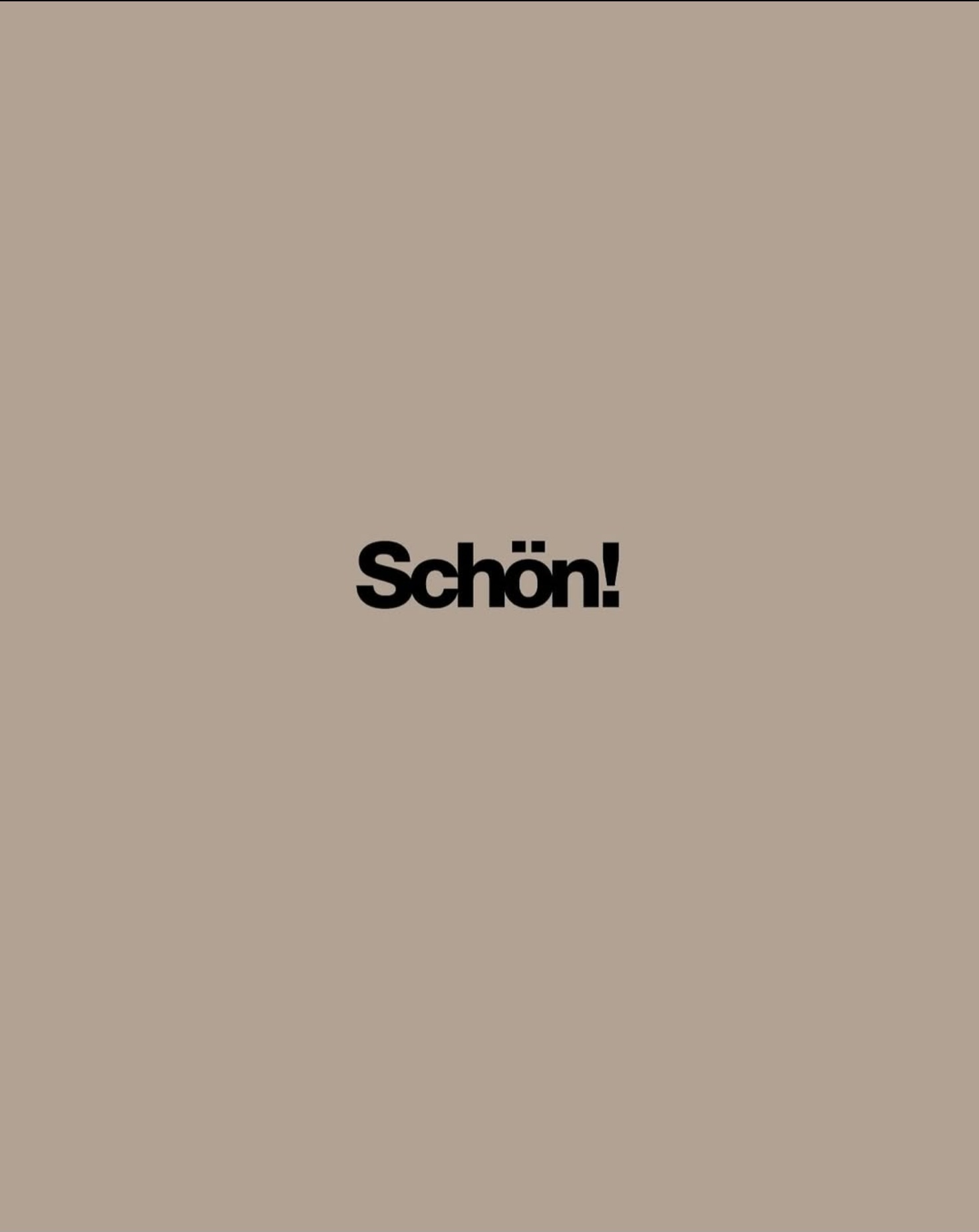 Schön Magazine Cover